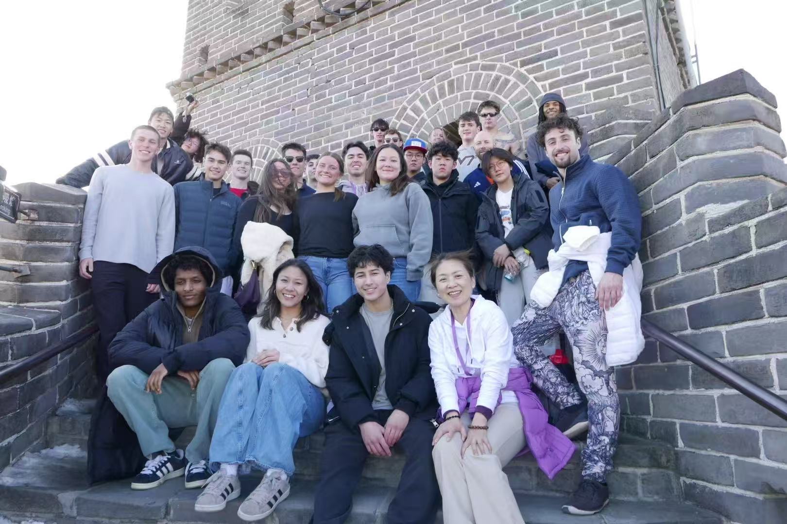 Delegation visiting the Great Wall of China